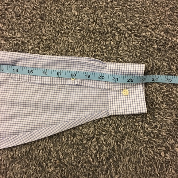 Men’s | white & blue | checked/plaid dress shirt - Picture 8 of 8